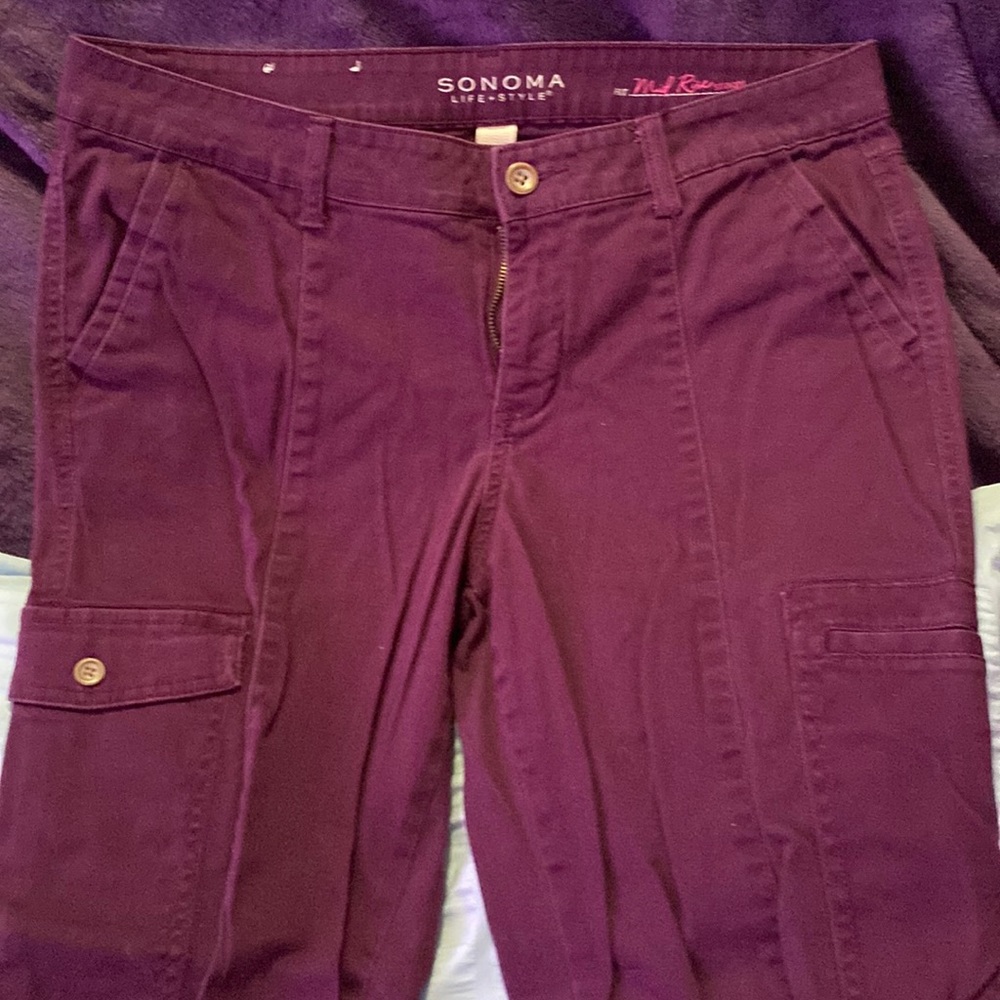 Sonoma mid rise straight cargo type pants